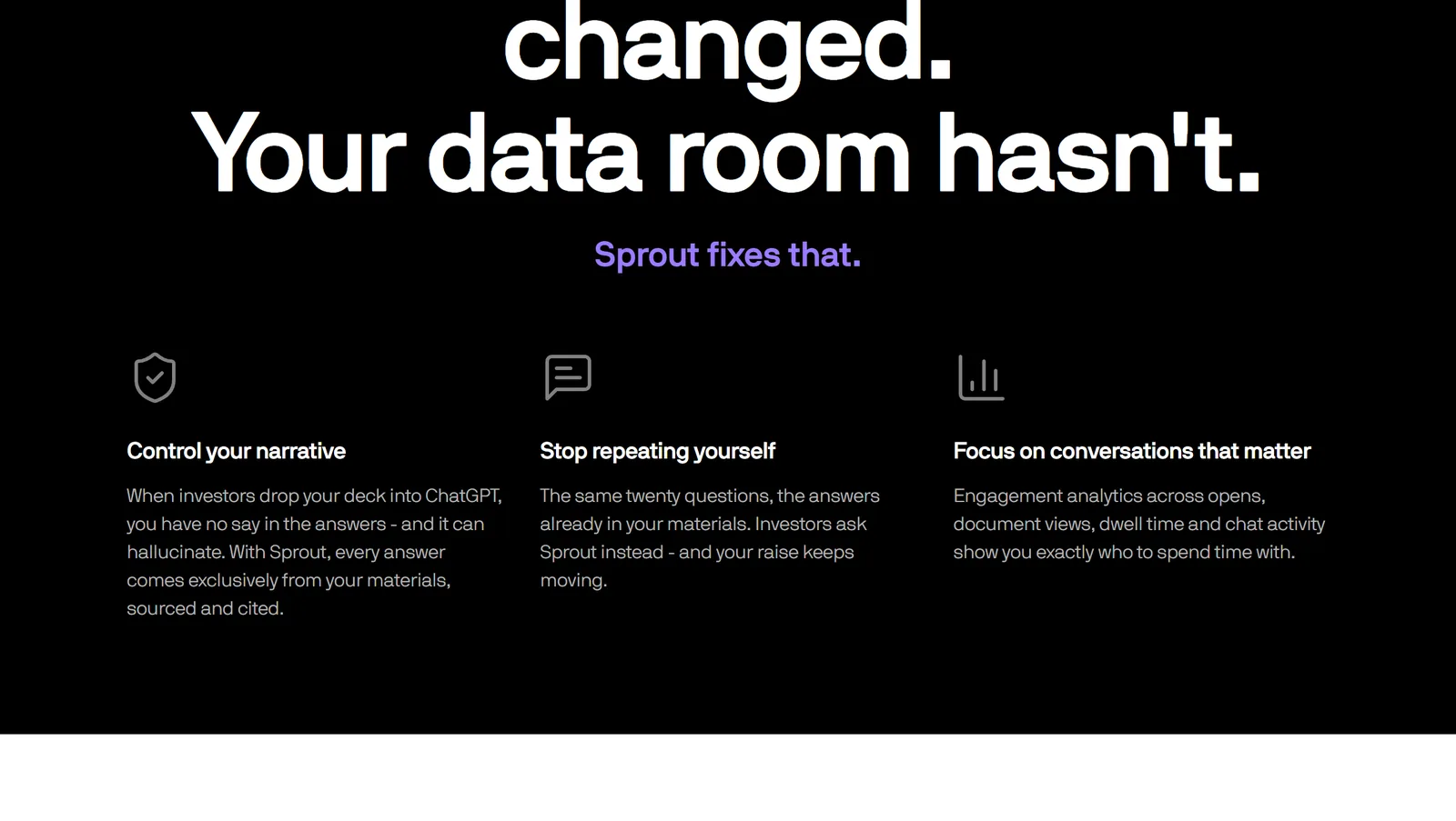 Sprout: why the traditional data room no longer fits how investors work